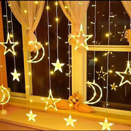 🌙الستار المضيئ لرمضان نجمة ⭐و هلال