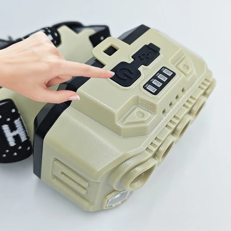 LED COB + 5 LED   مصباح الرأس  مضاد الصدمات و مزود بمستشعر للحركة