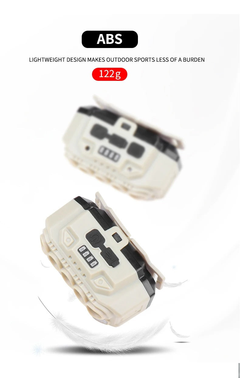 LED COB + 5 LED   مصباح الرأس  مضاد الصدمات و مزود بمستشعر للحركة